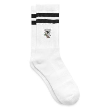 Koala bear - Striped tennis socks - white/black - Right