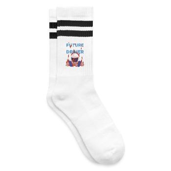 Voiture de course - Pilote Future Race - Chaussettes de tennis - blanc/noir - Droite