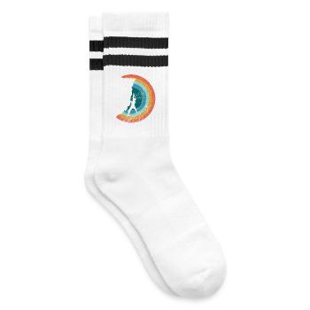 Klettern - Bergsteigen - Gestreifte Tennissocken - Weiß/Schwarz - Rechts