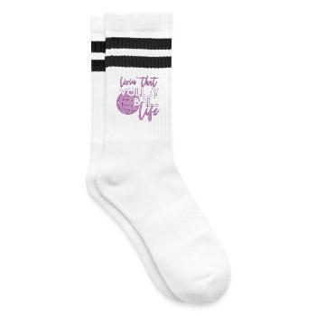 Volleyball - Gestreifte Tennissocken - Weiß/Schwarz - Rechts
