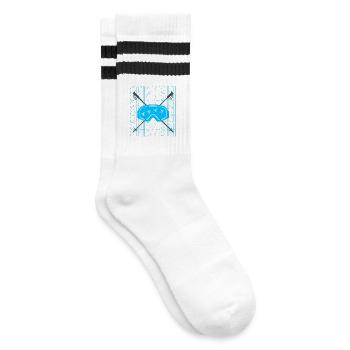 Ski ski lunettes ski - Chaussettes de tennis - blanc/noir - Droite