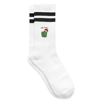Feliz Navidad Merry Christmas Mexico - Striped tennis socks - white/black - Right