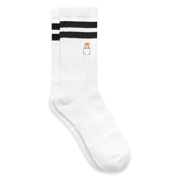 Otter - Striped tennis socks - white/black - Right