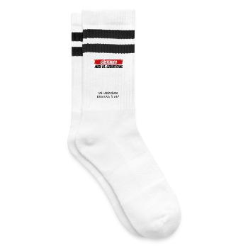 Gästebuch 18. Geburtstag Gästeliste 18 Jahre - Gestreifte Tennissocken - Weiß/Schwarz - Rechts