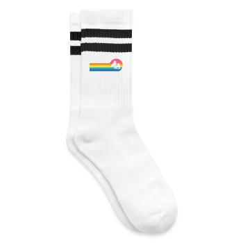 Skate - Striped tennis socks - white/black - Right