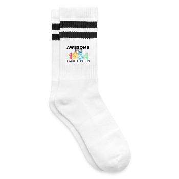 Fantastique depuis 1954 - né en 1954 - Chaussettes de tennis - blanc/noir - Droite