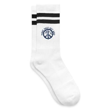 Speed up instead of war triathlete - Striped tennis socks - white/black - Right