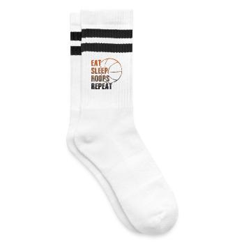 Mangez des cerceaux de sommeil Répéter le basket-ball - Chaussettes de tennis - blanc/noir - Droite