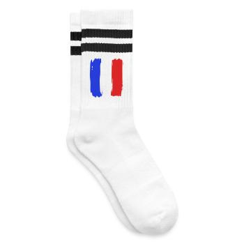 Drapeau France Tricolore - Chaussettes de tennis - blanc/noir - Droite