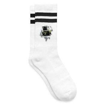 Combine - Striped tennis socks - white/black - Right
