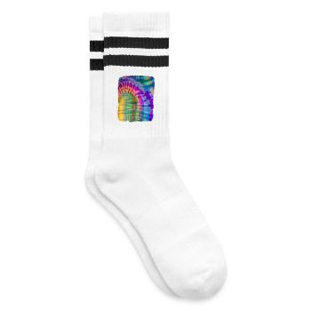 Tie Dye Batik - Chaussettes de tennis - blanc/noir - Droite