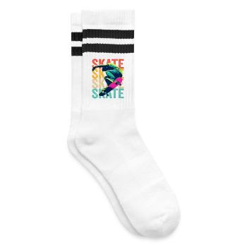 Skateboard Skate - Chaussettes de tennis - blanc/noir - Droite