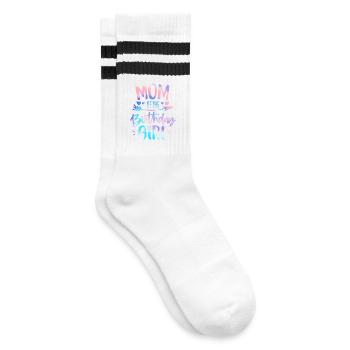 Maman de la fille d’anniversaire mère de l’anniversaire - Chaussettes de tennis - blanc/noir - Droite