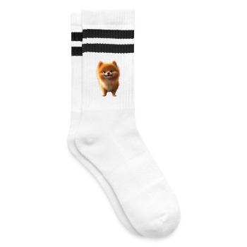 Poméranien Poméranien Poméranien Spitz allemand doux - Chaussettes de tennis - blanc/noir - Droite