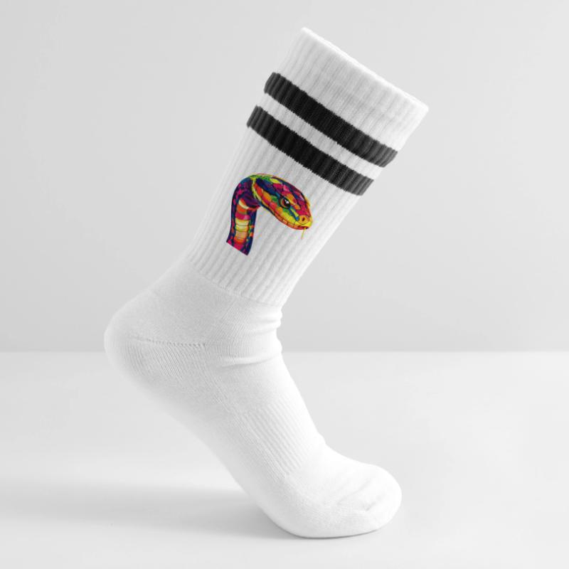 Serpent Python Cobra Mamba Serpent à sonnettes Serpent Chaussettes de tennis