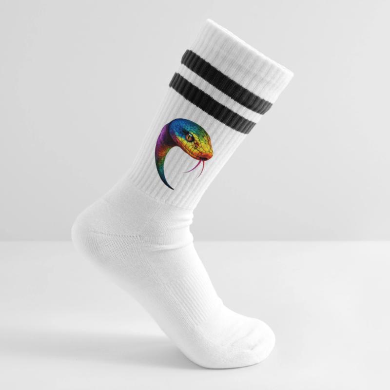 Serpent Python Cobra Mamba Serpent à sonnettes Serpent Chaussettes de tennis