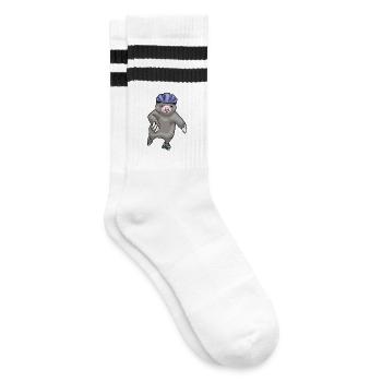 Maulwurf Inline skating Inline skates - Gestreifte Tennissocken - Weiß/Schwarz - Rechts