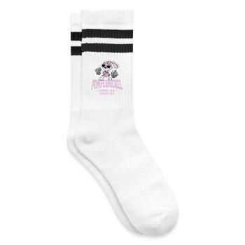 Pumpernickel Mädchen Hase Fitness Kraftsport - Gestreifte Tennissocken - Weiß/Schwarz - Rechts