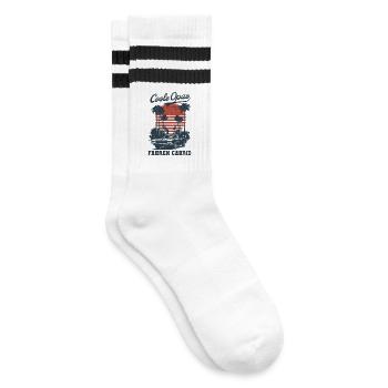 Coole Opas fahren Cabrio Retro Großvater - Gestreifte Tennissocken - Weiß/Schwarz - Rechts