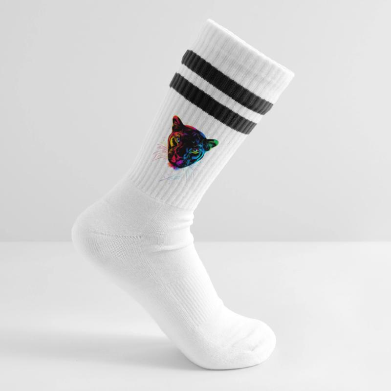 Panthère Léopard Grand Chat Mignon Gros Chat Panter Chaussettes de tennis
