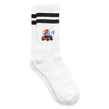 Fire truck with siren - Striped tennis socks - white/black - Right