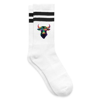 Taureau Bœuf Bovins Vache Taureau Taureau - Chaussettes de tennis - blanc/noir - Droite