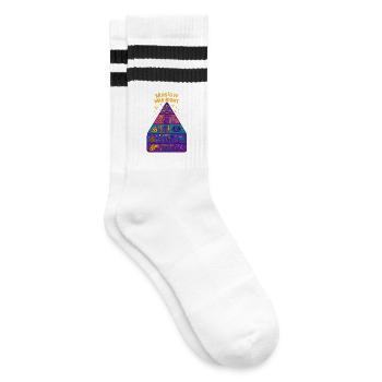 Maslow was right - Striped tennis socks - white/black - Right