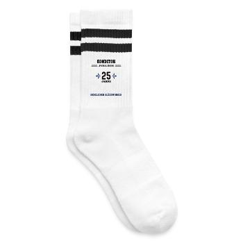 Confectioner 25th anniversary 25th anniversary - Striped tennis socks - white/black - Right