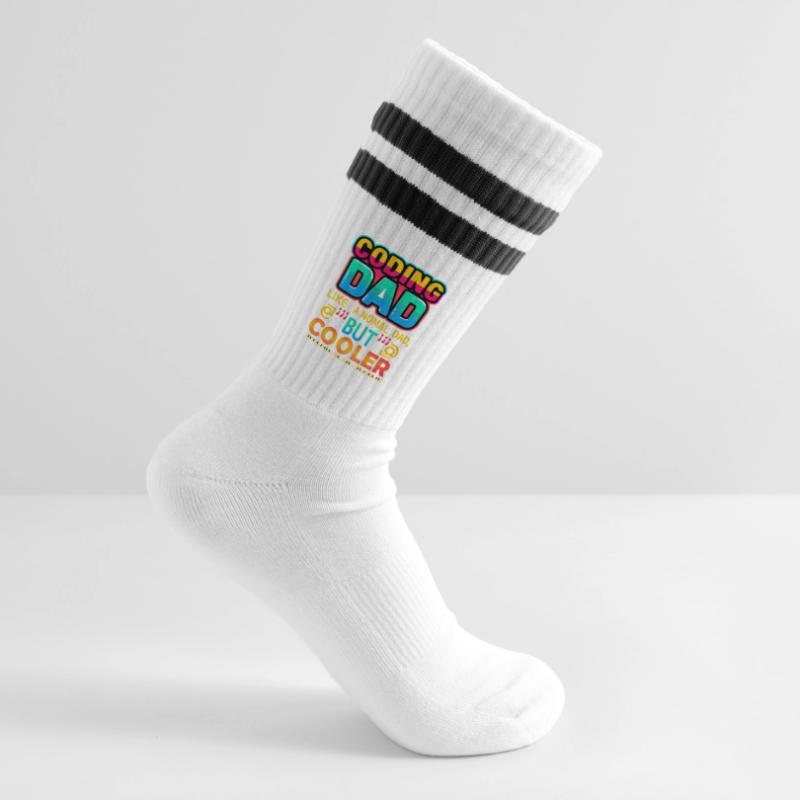 Coding Dad Cooler, Programmer  Striped tennis socks