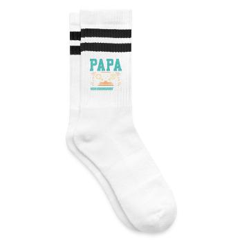 Father-to-be DAD SINCE 2026 Funny - Striped tennis socks - white/black - Right