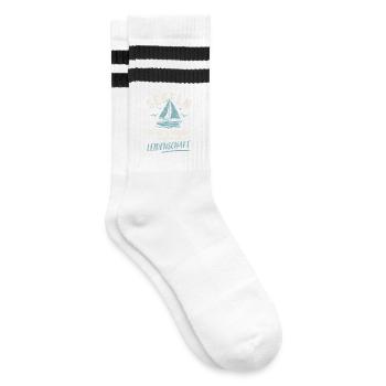 Sailing | Not a hobby but a passion - Striped tennis socks - white/black - Right