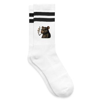 Rat fumeur - Chaussettes de tennis - blanc/noir - Droite