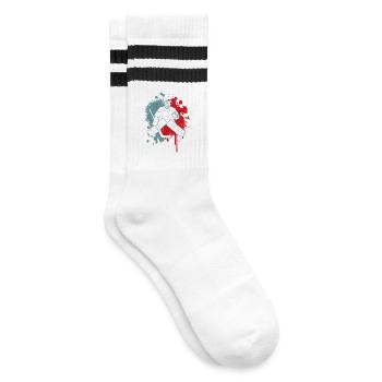 Eishockey Goalie Torwart Jungen Eishockeyspieler - Gestreifte Tennissocken - Weiß/Schwarz - Rechts