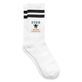 Dictons drôles, tenues amusantes, ironie, sarcasme - Chaussettes de tennis - blanc/noir - Droite