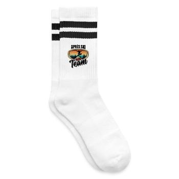 Snowboard | Après Ski Party Team, Winter Sports - Striped tennis socks - white/black - Right