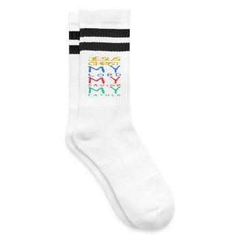 Jésus-Christ — Mon Seigneur, mon Sauveur, mon Père - Chaussettes de tennis - blanc/noir - Droite