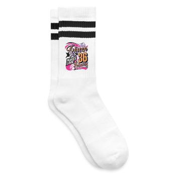 Reine du 36e anniversaire - Chaussettes de tennis - blanc/noir - Droite