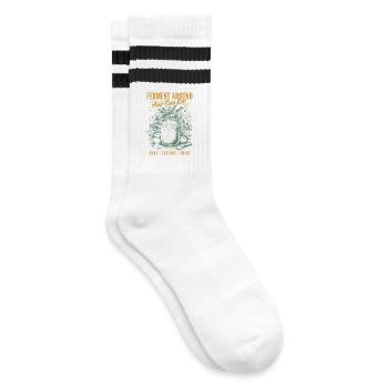 Sauerteig fermentieren und Brotbacken erfahren - Gestreifte Tennissocken - Weiß/Schwarz - Rechts
