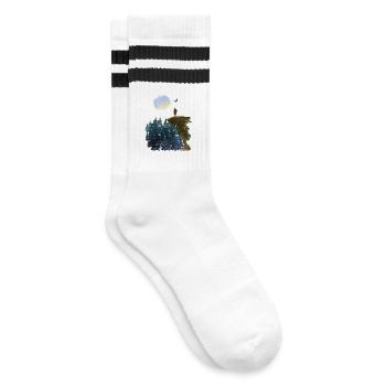 Aventure de randonneurs en montagne et sur rochers - Chaussettes de tennis - blanc/noir - Droite