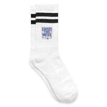 Venus sign Venus astrology - Striped tennis socks - white/black - Right