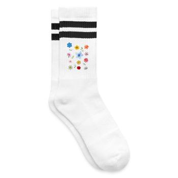 Spring is Coming - Striped tennis socks - white/black - Right