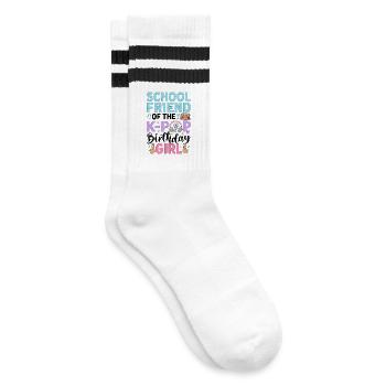 School Friend Of The K-Pop Birthday Girl - Striped tennis socks - white/black - Right