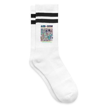 Alien vs Bigfoot – Cabin Showdown Gaming - Chaussettes de tennis - blanc/noir - Droite
