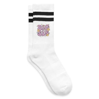 Révélation du sexe : grande sœur et équipe de baby shower - Chaussettes de tennis - blanc/noir - Droite