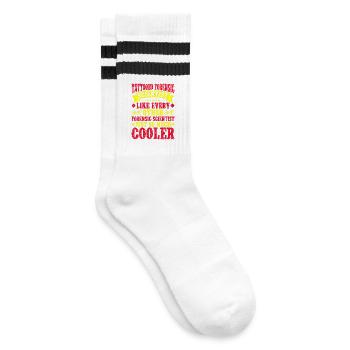 Majeure en sciences médico-légales, c’est tellement plus cool - Chaussettes de tennis - blanc/noir - Droite