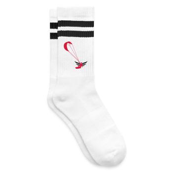 Kitesurfen / Kitesurfer / Kiteboarden / Kitesurf - Gestreifte Tennissocken - Weiß/Schwarz - Rechts