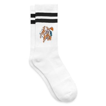 Astronaut playing basketball in space Graphics - Striped tennis socks - white/black - Right