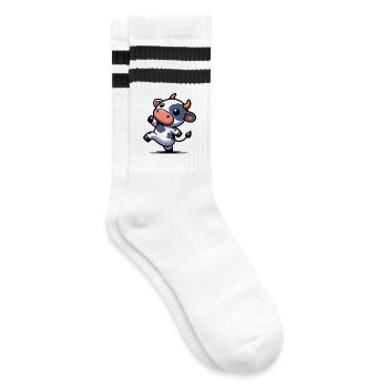 Vache - Chaussettes de tennis - blanc/noir - Droite