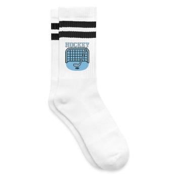 Hockey Goal – Eishockey Fanartikel - Striped tennis socks - white/black - Right