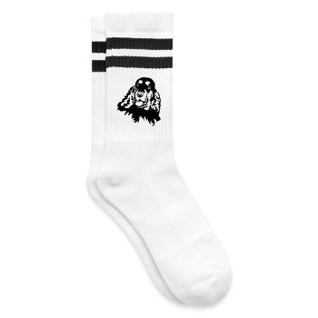 Cocker Spaniel Head - Chaussettes de tennis - blanc/noir - Droite